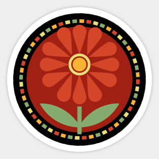 Sunny Retro Daisy Sticker